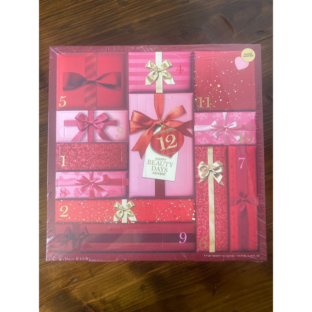 Happy Beauty Days 12 Day Advent Calendar Makeup Skincare Gift Set Valued $86 NEW